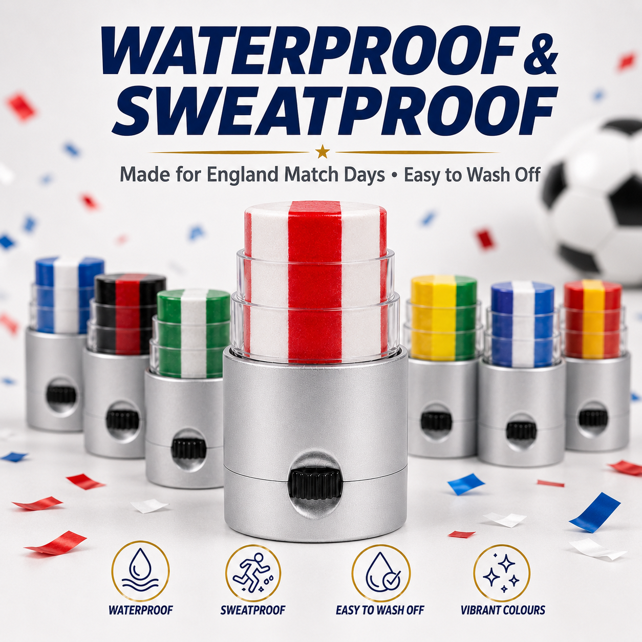 GoalShop face paint product image with football supporter colours